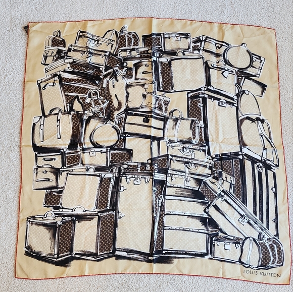 Auth Louis Vuitton trunks scarf - Picture 2 of 4